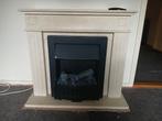 Natuursteen schouw / Dimplex opti myst haard, Huis en Inrichting, Haarden, Ophalen, Zo goed als nieuw, Vrijstaande haard, Elektrische haard