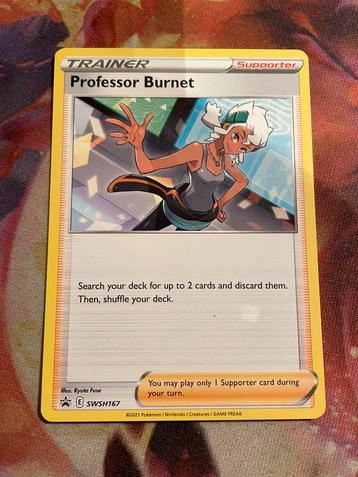 Pokemon Professor Burnet Promo (SWSH167) beschikbaar voor biedingen