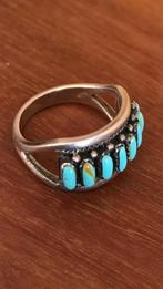Navajo zilveren ring met turkoois., Sieraden, Tassen en Uiterlijk, Blauw, Met edelsteen, Ophalen of Verzenden, Zo goed als nieuw
