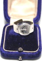 Schitterende Art Deco Zilveren Gesp Ring Tsjechoslowakije, Verzenden, Zilver, Ring