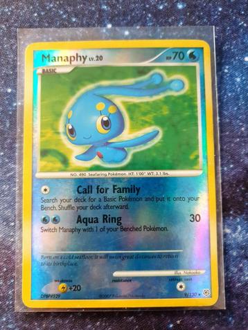 Pokémon kaart Manaphy reverse #9 Diamond & Pearl  beschikbaar voor biedingen