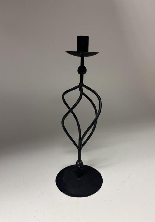 Kandelaar, Huis en Inrichting, Woonaccessoires | Kandelaars en Kaarsen, Zo goed als nieuw, Kandelaar, 25 tot 50 cm, Metaal, Zwart
