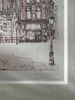 Oude Prent Utrecht Zicht op de Dom - 13x17cm, Antiek en Kunst, Ophalen of Verzenden