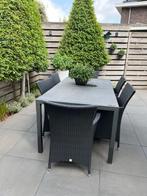 Tuintafel met 6 stoelen, Tuin en Terras, Ophalen, Gebruikt, 6 zitplaatsen, Aluminium