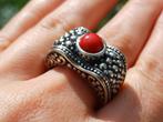 Vanoli 925 zilveren ring met koraal maat 19,5, Sieraden, Tassen en Uiterlijk, Ringen, Daiva1973@hotmail.com, Vanoli, 19 tot 20