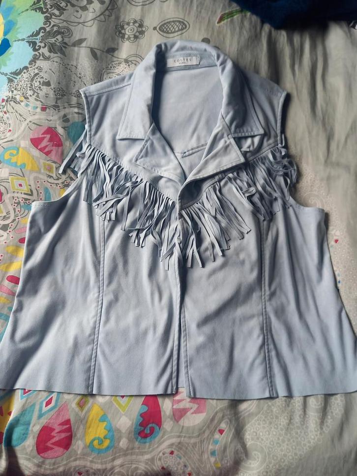 Costes Gilet IJsblauw Boho Cowboy M/L, Kleding | Dames, Overige Dameskleding, Zo goed als nieuw, Ophalen of Verzenden