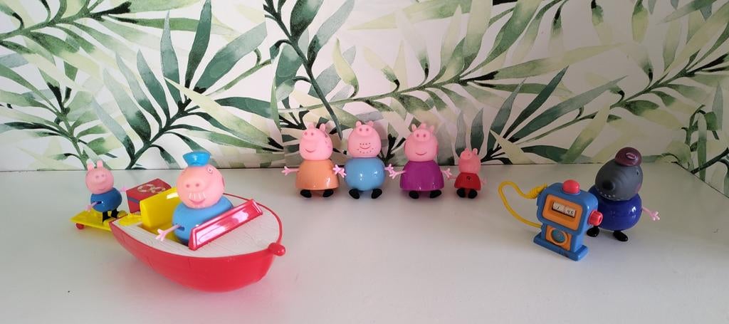 Peppa big speedboot met opa & George en benzinepomp opa hond, Ophalen, Gebruikt, Overige typen