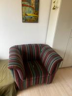 Vintage Fauteuil met Strepen, Ophalen, Gebruikt, 75 tot 100 cm, 100 tot 125 cm