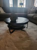 Zwart Mango hout salontafel 90cm, Ophalen, Gebruikt, 50 tot 100 cm, Rond