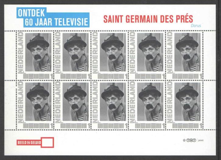Postzegels Ontdek 60 jaar Televisie: Saint Germain des Pres, Postzegels en Munten, Postzegels | Nederland, Postfris, Na 1940, Ophalen of Verzenden