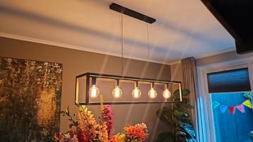 5 lichts eettafel hanglamp, zo goed als nieuw!  beschikbaar voor biedingen