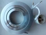 Nieuwe armatuur spot rond geborsteld aluminium, Ophalen of Verzenden, Nieuw, Plafondspot of Wandspot