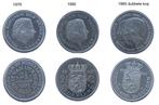 3 nikkelen rijksdaalders FDC/UNC 1979, 1980 en 1980 dub.kop, Postzegels en Munten, Munten | Nederland, Verzenden, Koningin Juliana
