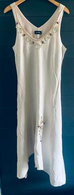 Prachtig linnen jurkje van SIENNA..mt:40, Maat 38/40 (M), B, Beige, Ophalen of Verzenden