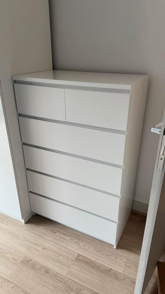 IKEA Malm Ladekast - Wit, Huis en Inrichting, Kasten | Dressoirs, Zo goed als nieuw, 50 tot 100 cm, 25 tot 50 cm, Met lade(s)