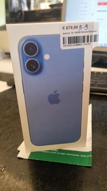 Nieuwe iPhone 16 128GB Blauw - Geseald! beschikbaar voor biedingen
