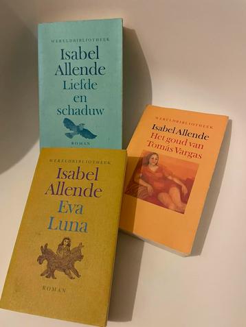 3 x Isabel Allende, Eva Luna, Liefde en schaduw, het goud beschikbaar voor biedingen