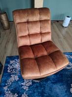 Mooie 360 graden draai fauteuil,  okergeel,stoffen bekleding, Huis en Inrichting, Ophalen, 75 tot 100 cm, Stof, 75 tot 100 cm