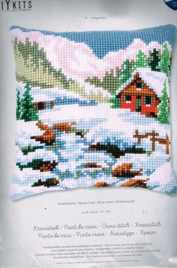 Cado vervaco borduurpakket kussen winterlandschap beschikbaar voor biedingen