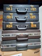 Partij oude aktekoffers 5 stuks, Sieraden, Tassen en Uiterlijk, Koffers, Gebruikt, Minder dan 50 cm, Ophalen of Verzenden, Nvt