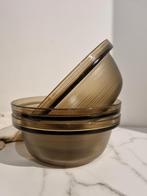 Vintage Arcopol ovenschaal/beslagkommen rookglas, Antiek en Kunst, Antiek | Koper en Brons, Ophalen of Verzenden