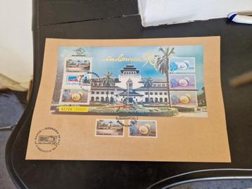 Indonesië gestempeld blok 1684 B 124 op envelop beschikbaar voor biedingen