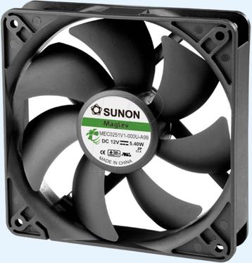 Ventilator nieuw 12 volt SUNON 120x120x25mm. beschikbaar voor biedingen