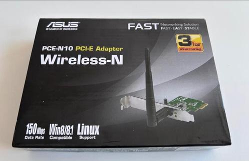 ASUS PCE-N10 Wireless-N PCI-E Adapter (Wi-Fi), Computers en Software, Netwerkkaarten, Zo goed als nieuw, Intern, Ophalen of Verzenden