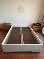 Auping wit houten bedombouw 140x200, Ophalen, Gebruikt, Wit, Tweepersoons