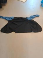 Mooie blauwe en zwarte blouse, Ophalen of Verzenden, Zo goed als nieuw, Blauw, Broek of Spijkerbroek