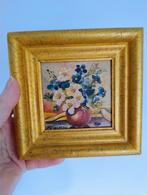Klein bloemstilleven olieverf schilderij, Antiek en Kunst, Ophalen of Verzenden