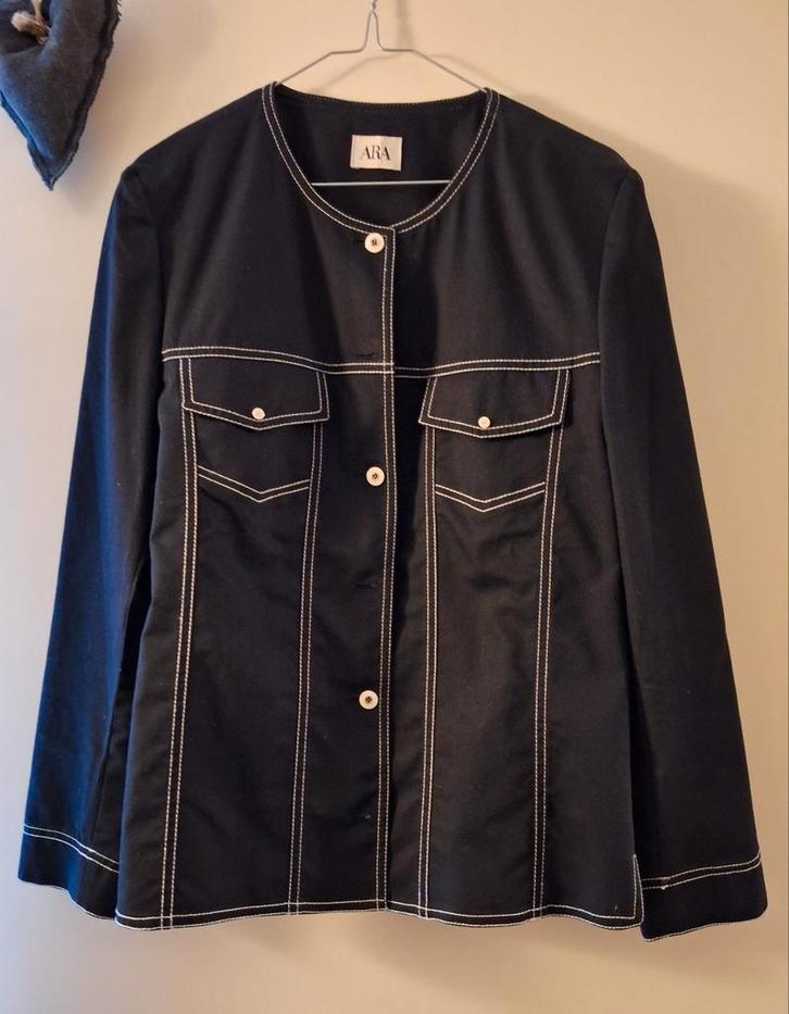 Ara - zwart jasje - maat 40 =38, Kleding | Dames, Jasjes, Kostuums en Pakken, Zo goed als nieuw, Jasje, Maat 38/40 (M), Zwart
