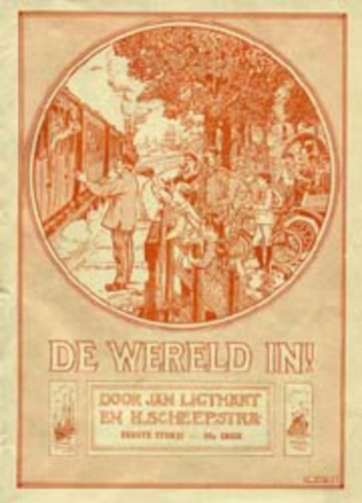 ANTIEK BOEKJE DE WERELD IN JAN LIGTHART H SCHEEPSTRA, Antiek en Kunst, Antiek | Boeken en Bijbels, Verzenden