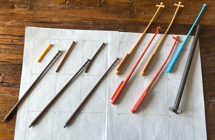 Playmobil losse onderdelen vlaggenstokken, Kinderen en Baby's, Speelgoed | Playmobil, Gebruikt, Los playmobil, Ophalen of Verzenden