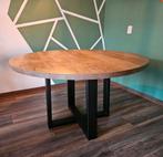 Ronde tafel - diameter 130cm - Old teak, Huis en Inrichting, Tafels | Eettafels, Ophalen, Rond, Zo goed als nieuw, 100 tot 150 cm