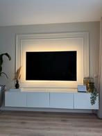 IKEA Besta TV Meubel Wit - 2.40m, Huis en Inrichting, Kasten | Televisiemeubels, Ophalen, Kunststof, Gebruikt, 200 cm of meer
