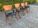 4 Teakhouten eetkamer stoelen Arne Hovmand Olsen voor Mogens, Huis en Inrichting, Ophalen, Gebruikt, Bruin, Vintage, scandinavisch, Deens, mid-century, 50’s of 60’s