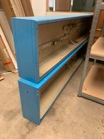 2x gevel alluminium lichtbakken reclame blauw gespoten, Ophalen, Zo goed als nieuw, Lichtbak of (neon) lamp