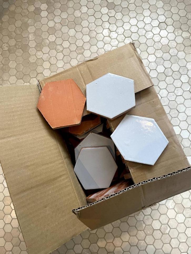 Leuke zellige tegels (hexagon), Doe-het-zelf en Verbouw, Tegels, Nieuw, Wandtegels, Keramiek, Minder dan 20 cm, Minder dan 20 cm