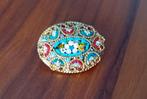 Mooie Italiaanse micro mozaïek broche, Sieraden, Tassen en Uiterlijk, Broches, Ophalen of Verzenden, Minder dan 4 cm, Overige materialen