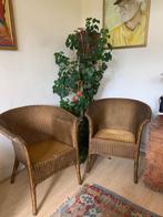 2 gouden Lloyd Loom in goede staat uit 1937, Huis en Inrichting, Stoelen, Overige materialen, Gebruikt, Twee, Overige kleuren