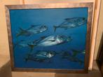 Schilderij: School Vissen, Antiek en Kunst, Kunst | Schilderijen | Klassiek, Ophalen of Verzenden