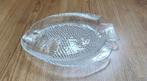 Vintage glazen schaal in vis model, 26 x 21 centimeter, Ophalen of Verzenden