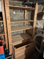 Stevig houten wandstelling / open kast, Ophalen, Gebruikt