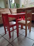 IKEA kindertafel en stoelen, rood, Ophalen, Gebruikt, Tafel(s) en Stoel(en)