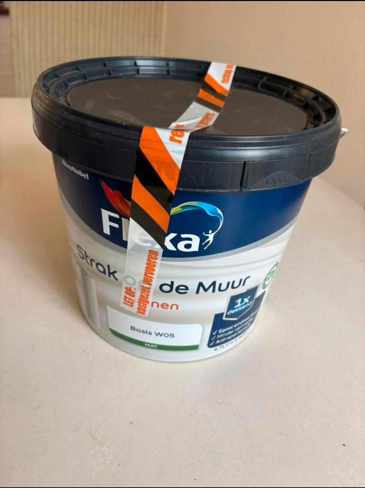 Flexa muurverf Vanilla cream mat 5 liter, Doe-het-zelf en Verbouw, Verf, Beits en Lak, Zo goed als nieuw, Ophalen