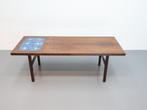 Deense salontafel | Vintage | Palissander | Keramiek, Ophalen, Gebruikt, 100 tot 150 cm, .