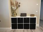 IKEA KALLAX witte vakkenkast + zwarte manden, Huis en Inrichting, Ophalen, Met plank(en), 100 tot 150 cm, 50 tot 100 cm