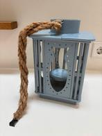 Windlicht lantaarn beach look vis blauw, Huis en Inrichting, Overige materialen, 25 tot 50 cm, Blauw, Ophalen of Verzenden