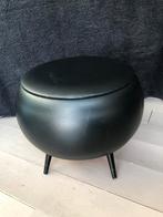 Retro Poef met Deksel - Opbergruimte, Huis en Inrichting, Banken | Voetenbanken en Poefen, Ophalen, Minder dan 50 cm, Gebruikt